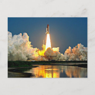 Cape Canaveral Launch Pad Labelled Postcard