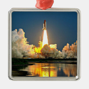 Cape Canaveral Launch Pad Metal Ornament