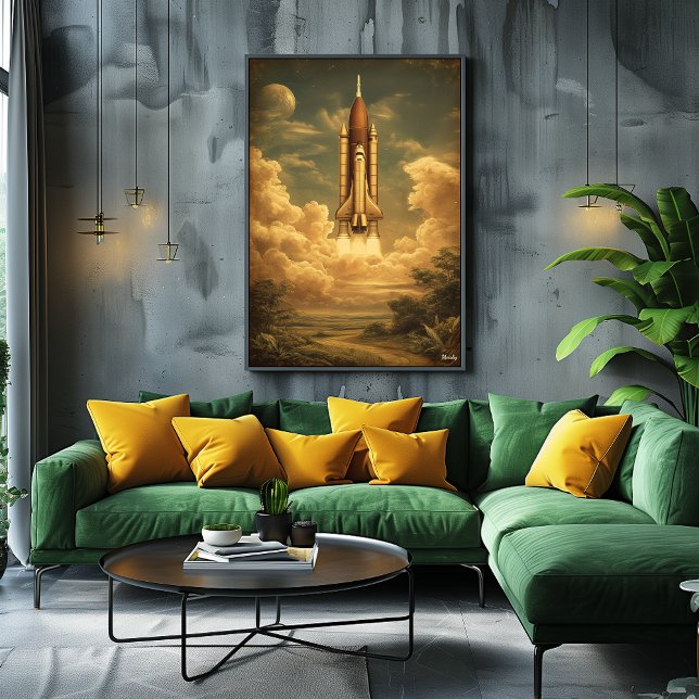 Cape Canaveral Rocket – Mid-Century Retro Space Poster (Creator Uploaded)
