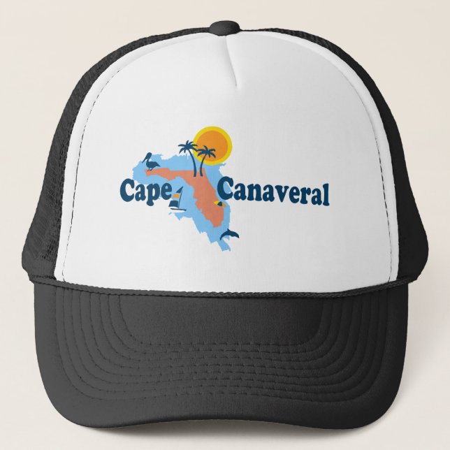 Cape Canaveral  - Surf Design. Trucker Hat (Front)