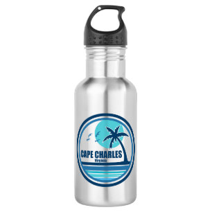 Cape Charles Beach Virginia Palm Tree Birds 532 Ml Water Bottle