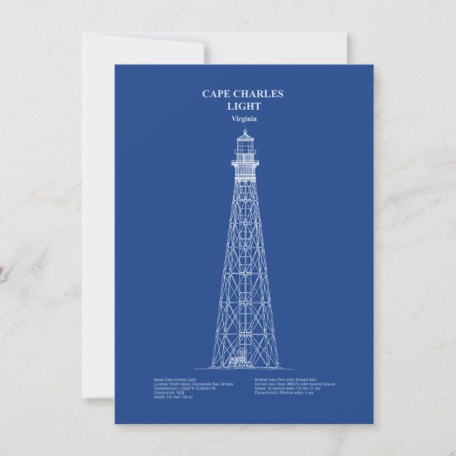 Cape Charles Lighthouse - Virginia - AD Card (Front)