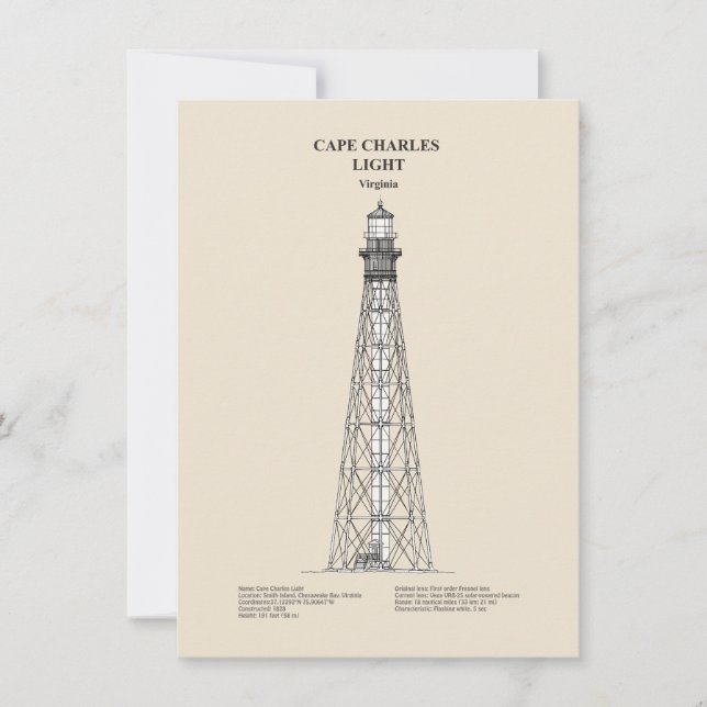 Cape Charles Lighthouse - Virginia - SBD Card (Front)