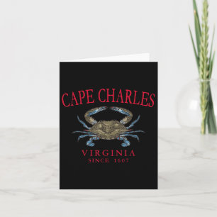 Cape Charles Virginia Blue Crab Since 1607 Arched Card