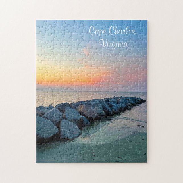Cape Charles Virginia Sunset Jigsaw Puzzle (Vertical)