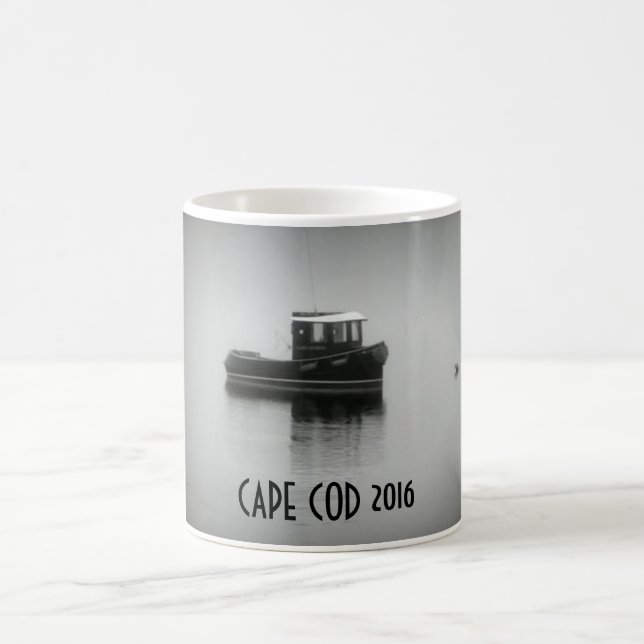 Cape Cod 2016 coffee cup:  boat in the fog Coffee Mug (Center)