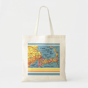 Cape Cod Auto Map Tote Bag