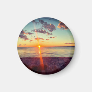 Cape Cod Beach Sunset Photo Magnet