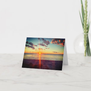 Cape Cod Beach Sunset Photo Note Card