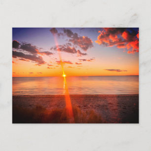 Cape Cod Beach Sunset Photo Postcard