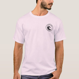 Cape Cod Black Ocean Wave Circle Design T-Shirt