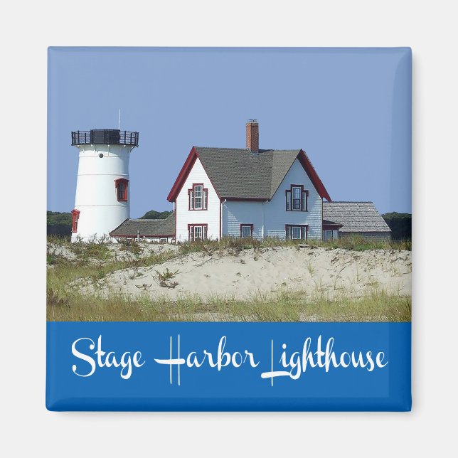 Cape Cod, Chatham, Massachusetts Lighthouse Magnet (Front)