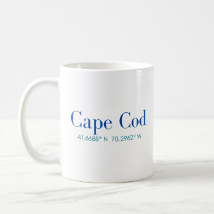 Cape Cod Classic Mug with GPS Coordinates