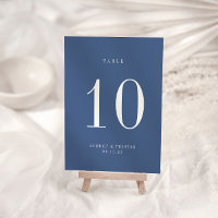 CAPE COD Coastal Blue Wedding Table Number Card