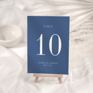 CAPE COD Coastal Blue Wedding Table Number Card