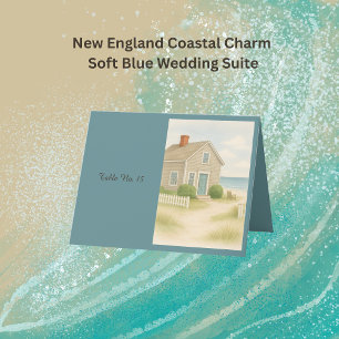 Cape Cod Coastal Soft Blue Wedding Place card