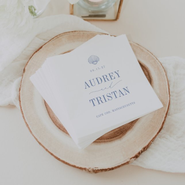 CAPE COD Coastal Wedding Napkin (Creator Uploaded)