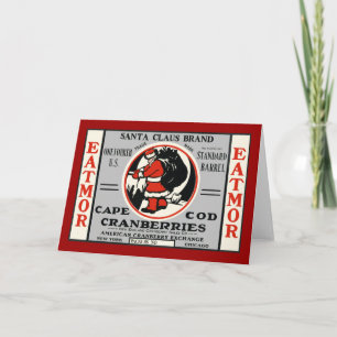 Cape Cod Cranberry Santa Holiday Card