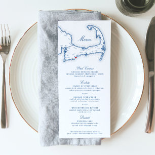 Cape Cod Destination Wedding Navy Blue  Menu