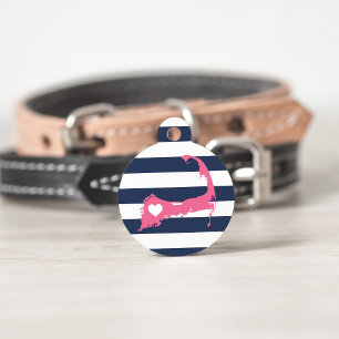 Cape Cod Heart Pet Tag