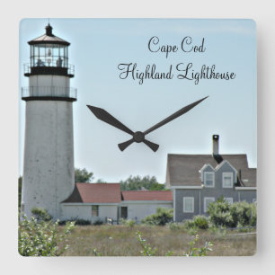 Cape Cod Highland Lighthouse Square Wall Clock