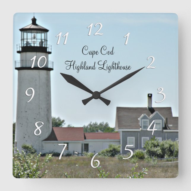 Cape Cod Highland Lighthouse   Square Wall Clock (Front)