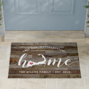Cape Cod Home Town Personalised Wood Look Doormat