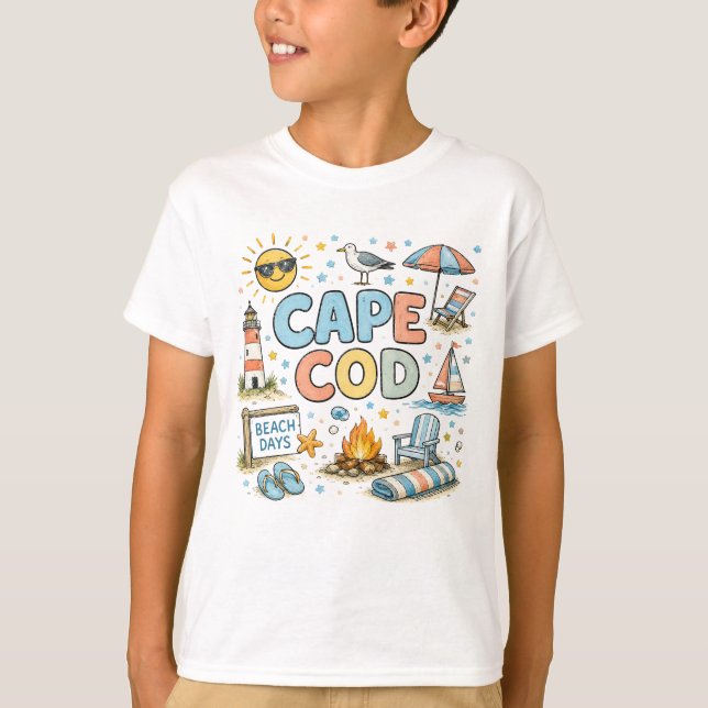 Cape Cod Kids Preppy Doodle Tee  (Front)