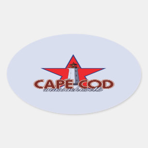 Cape Cod Lighthouse Oval Sticker
