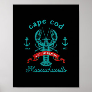 Cape Cod Ma Lobster Fishing Vintage Machusetts Sou Poster