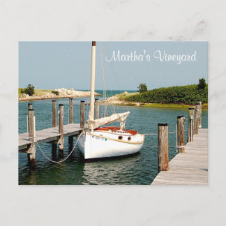 Cape Cod MA Martha's Vineyard Harbour Post Card