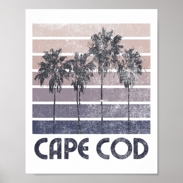 Cape Cod Machusetts Beach Summer Vacation Vintage  Poster (Front)