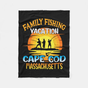 Cape Cod Machusetts Family Fishing Vacation Sunset Fleece Blanket