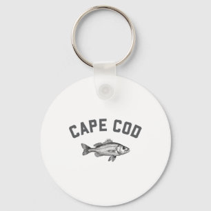Cape Cod Machusetts Fishing Stripers Key Ring