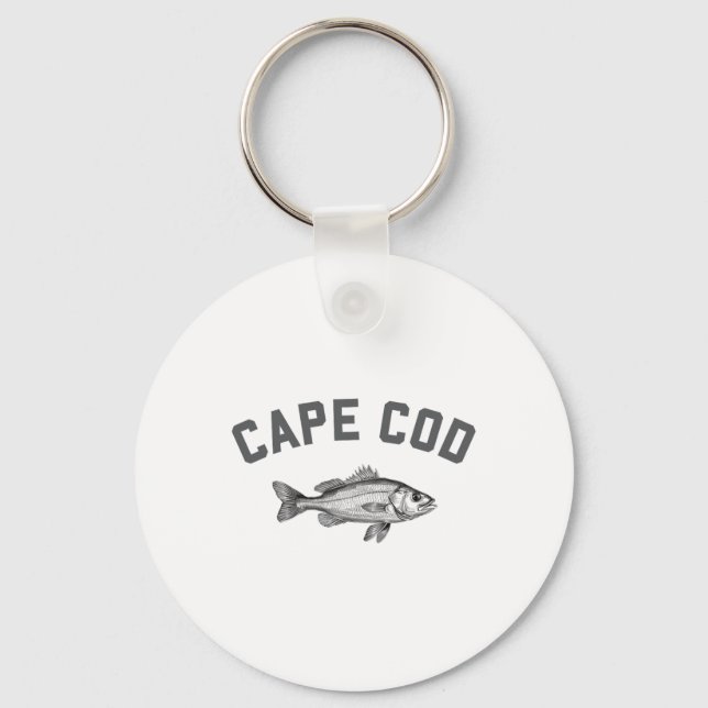 Cape Cod Machusetts Fishing Stripers  Key Ring (Front)