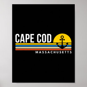 Cape Cod Machusetts Ma Vintage Retro Souvenirs Boa Poster