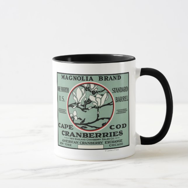 Cape Cod Magnolia Brand Cranberry Label Mug (Right)
