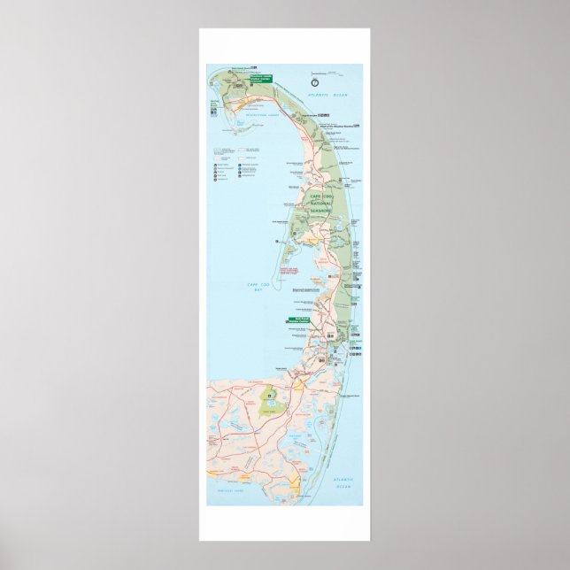 Cape Cod Map Poster (Front)