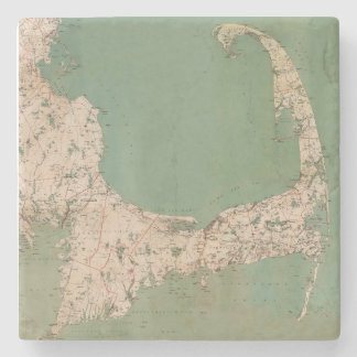 Cape Cod Map Stone Coaster