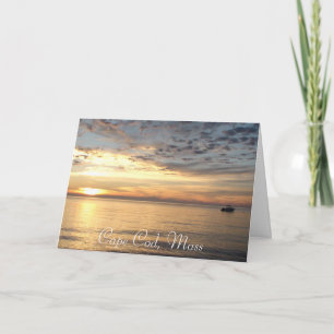 Cape Cod, Mass. Ocean Sunset "Thinking of You" Card