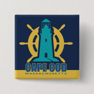Cape Cod Massachusetts 15 Cm Square Badge