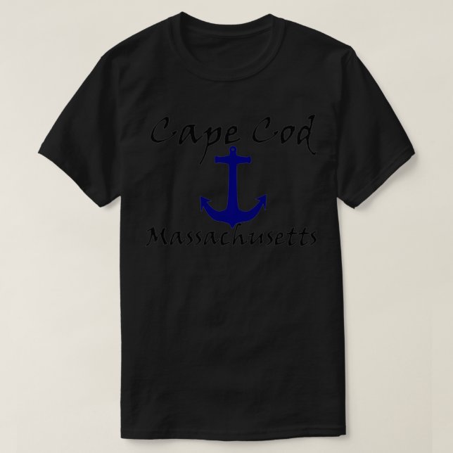 Cape Cod Massachusetts Anchor  T-Shirt (Design Front)