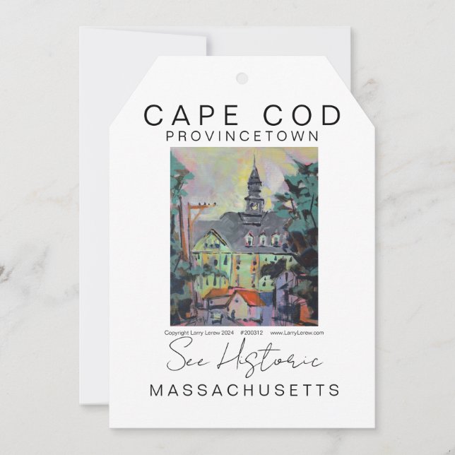 CAPE COD MASSACHUSETTS SCENIC TRAVEL POSTER CARD (Front)