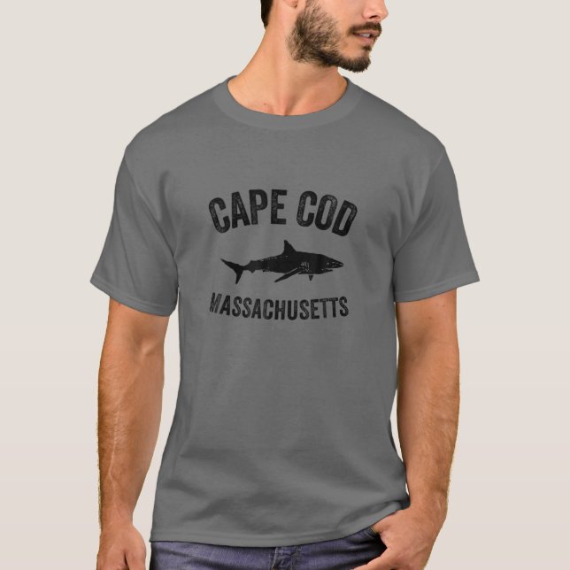 Cape Cod Massachusetts Shark | Cool Cape Cod Shark T-Shirt (Front)