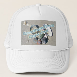 Cape Cod Massachusetts - Shell & Surf Trucker Hat