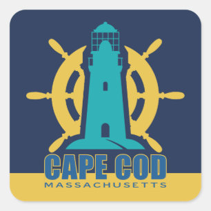 Cape Cod Massachusetts Square Sticker