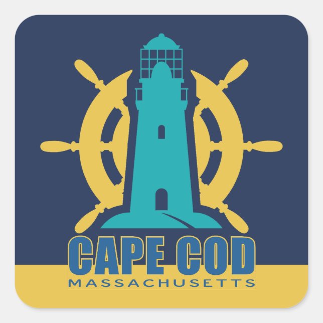 Cape Cod Massachusetts Square Sticker (Front)