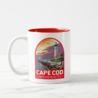 Cape Cod Massachusetts Travel Art Emblem