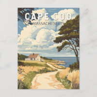 Cape Cod Massachusetts Travel Art Vintage