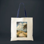 Cape Cod Massachusetts Travel Art Vintage Tote Bag<br><div class="desc">Cape Cod retro vector travel design in an emblem style. It's the site of quaint villages,  seafood shacks,  lighthouses,  ponds and bay and ocean beaches.</div>
